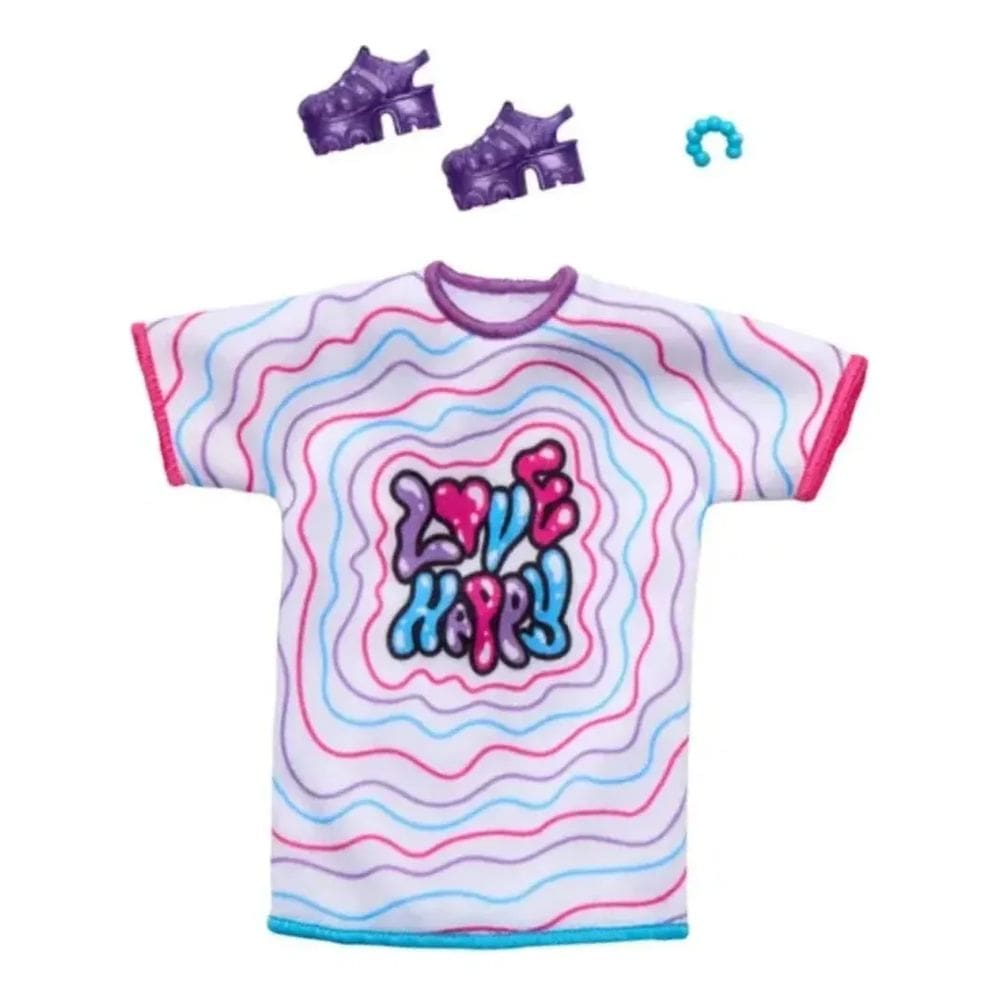 Barbie Fashion complete looks roupas - Vestido Love Happy MATTEL