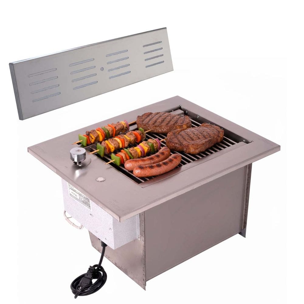 Churrasqueira Grill de Embutir a Gás com Veneziana Diamond Little GLP