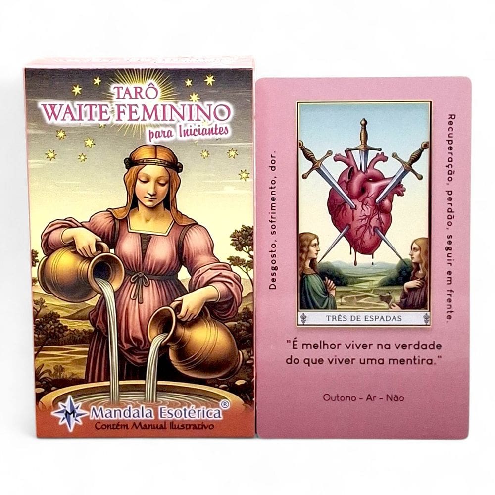 O Clássico Tarô de Waite Feminino Iniciantes com 78 Cartas