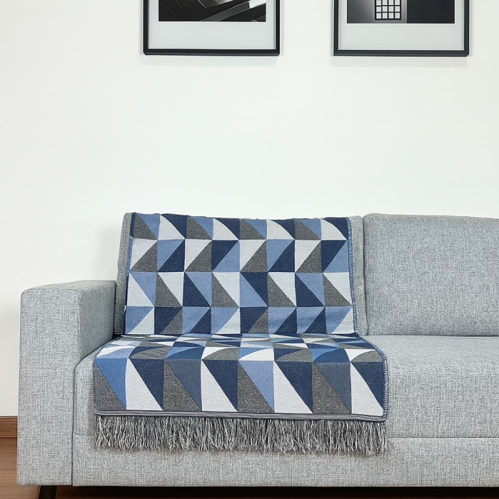 Manta Jacquard Misto com Franja 1,40 x 1,60 - Dallas Marinho