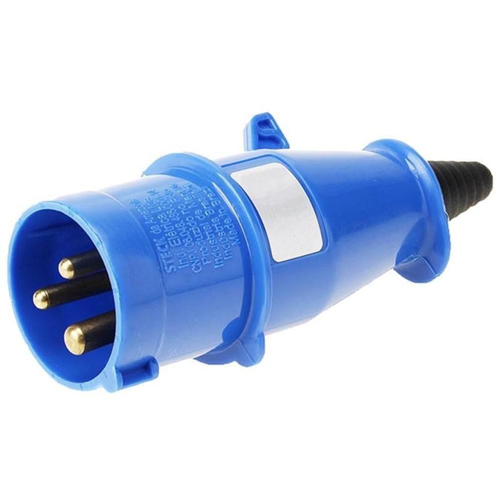 Plugue 2p+t 32a 200-250v 6h Azul - N-3276 - Steck Plug 2p+t32a 200-250v 6h Az N-3276 Steck