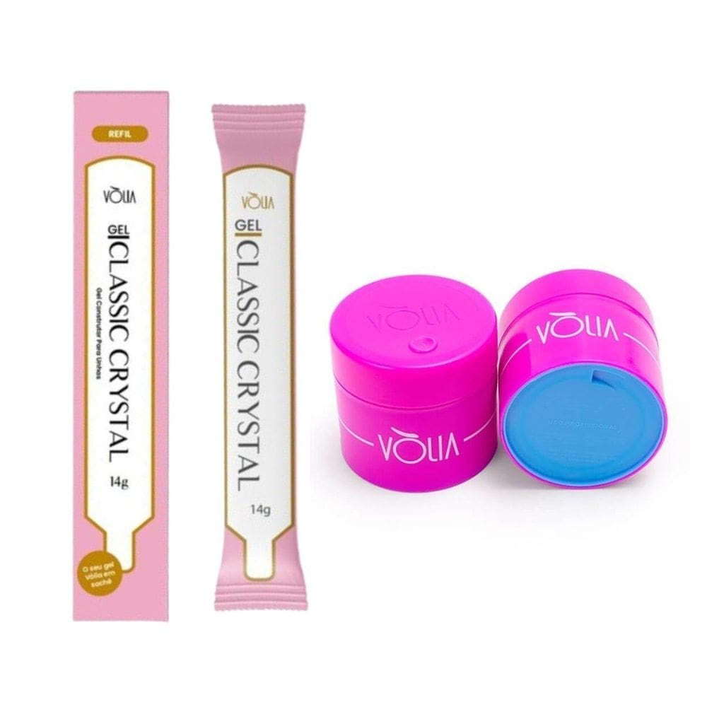 Refil Gel Classic Crystal Volia 14G + Pote Eco Duo Volia 30G