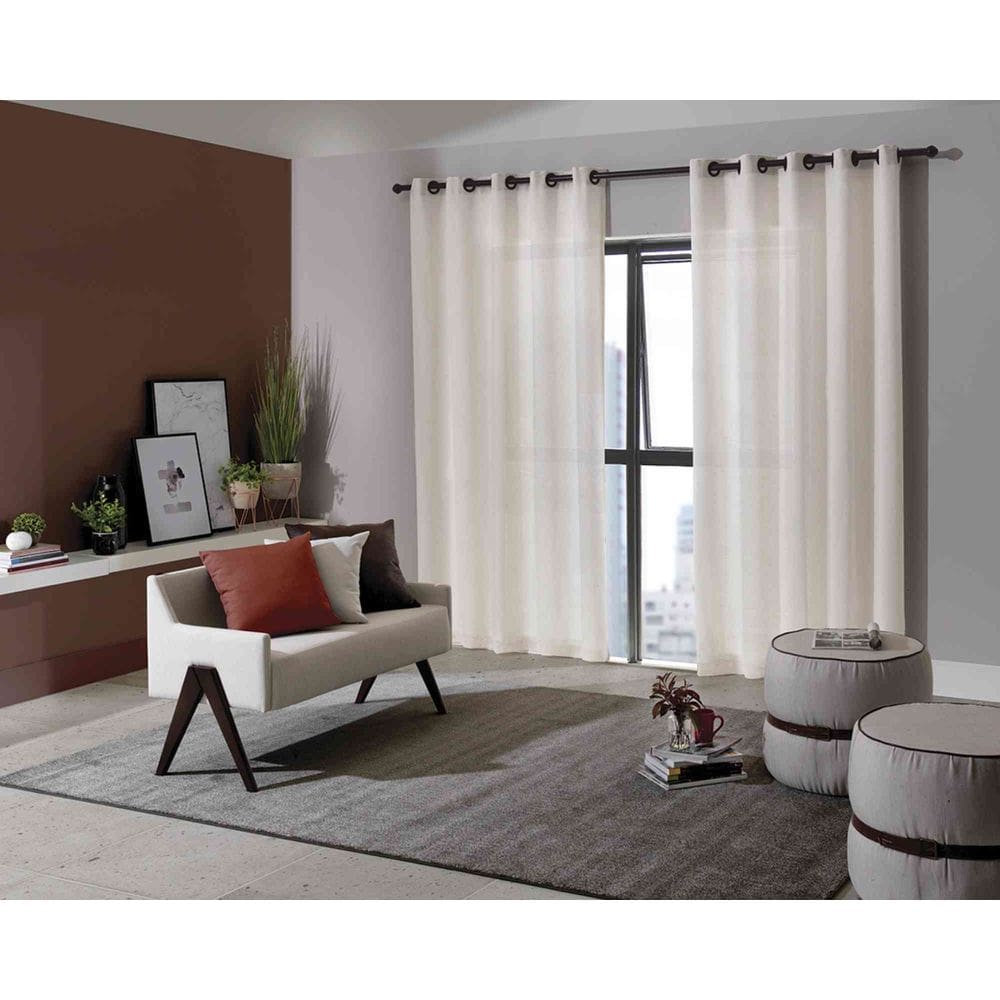 Cortina Duplex 5,40 x 2,50 m Bruxelas Areia Bella Janela