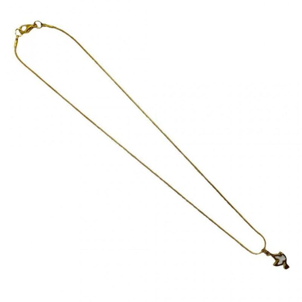Corrente Dourada Com Pingente Divino Espírito 1,8 Cm