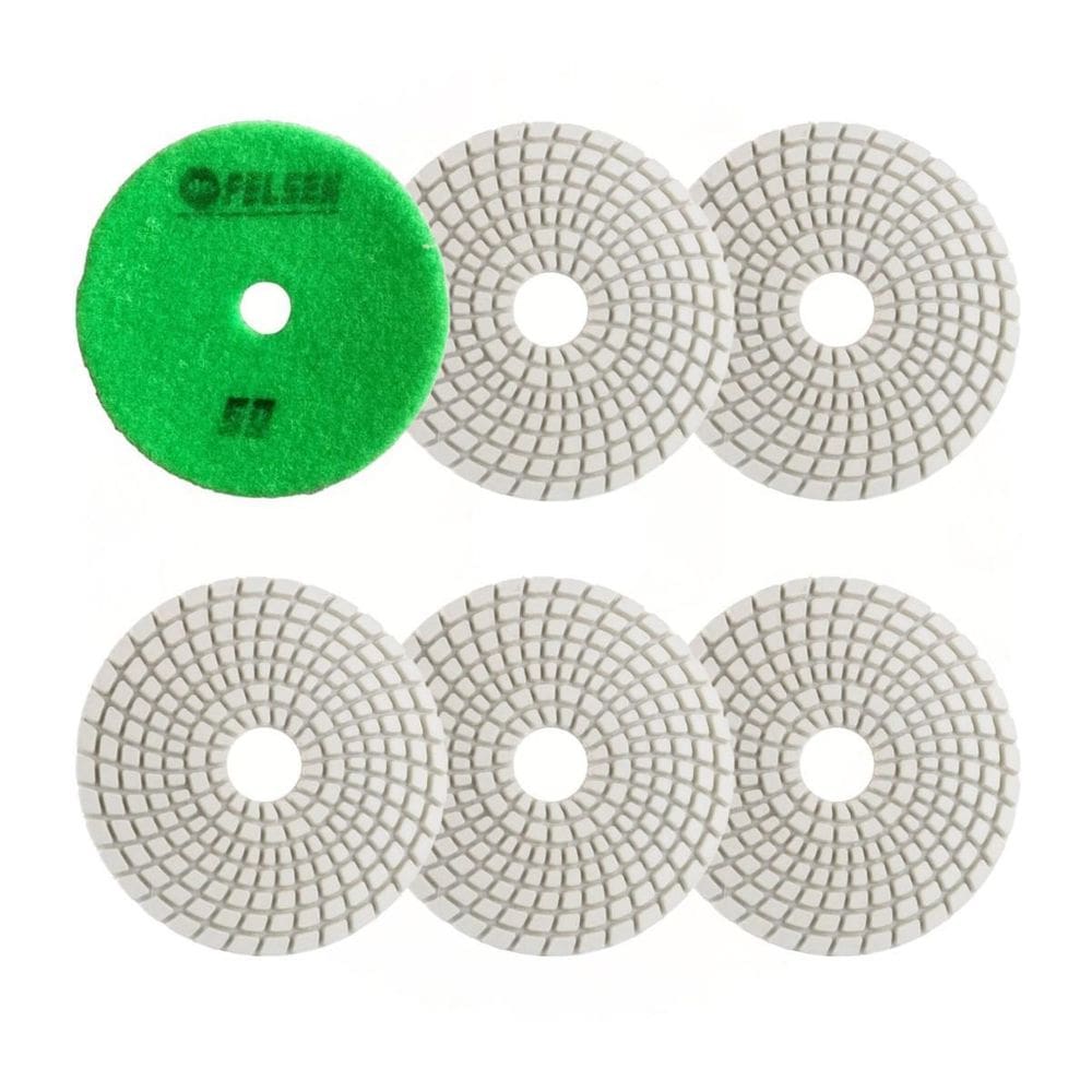 Kit 6 Lixa Cerâmica Diamantada Para Polimento Grão 50 100Mm