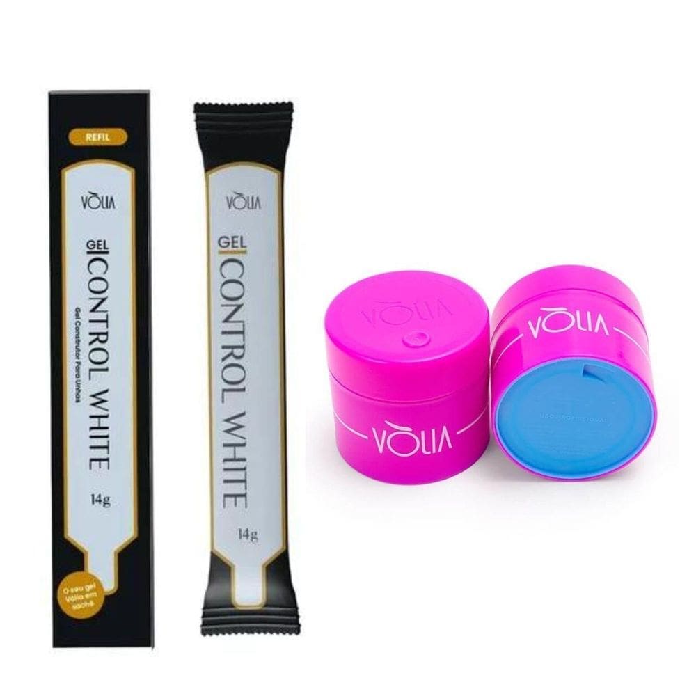 Refil Gel Control White Volia 14G + Pote Eco Duo Volia 30G