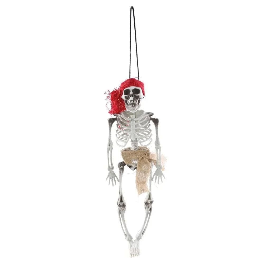 Esqueleto Decorativo Pirata 40Cm Para Pendurar Halloween
