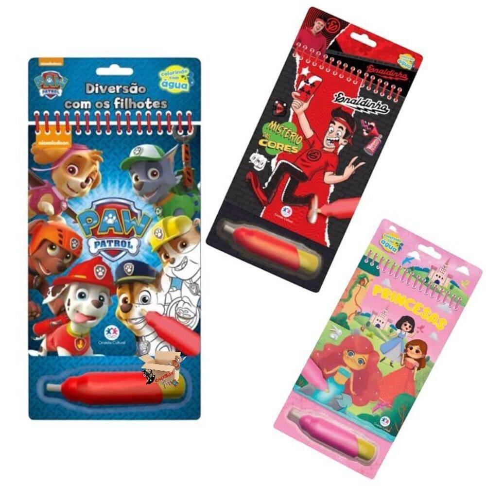 Kit Livro Infantil Aquabook Colorindo Com Água Ciranda Cultu