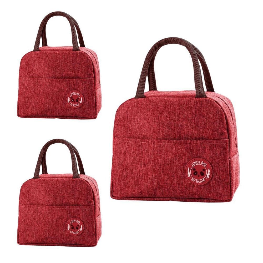 Kit 3 Bolsa Térmica Iguais Feminina Fitness Viagem Vermelho