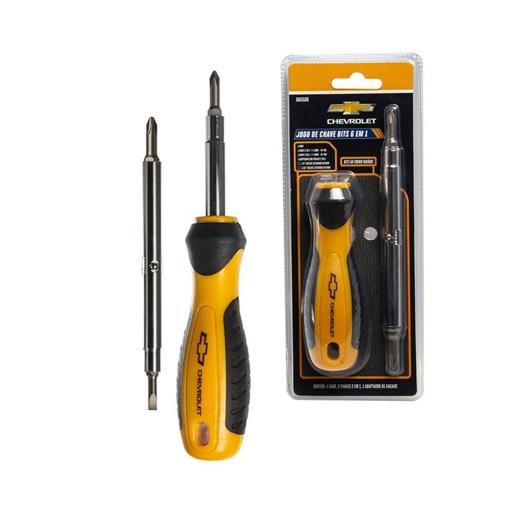 Chave C/Bits Chevrolet 6 Em 1