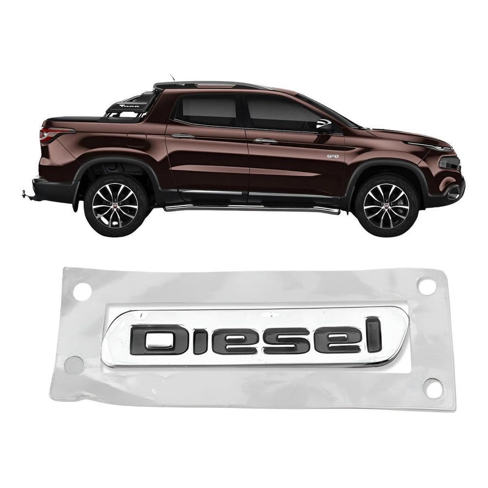Fiat Toro Emblema Sigla Porta Dianteira Diesel Cromado Origi