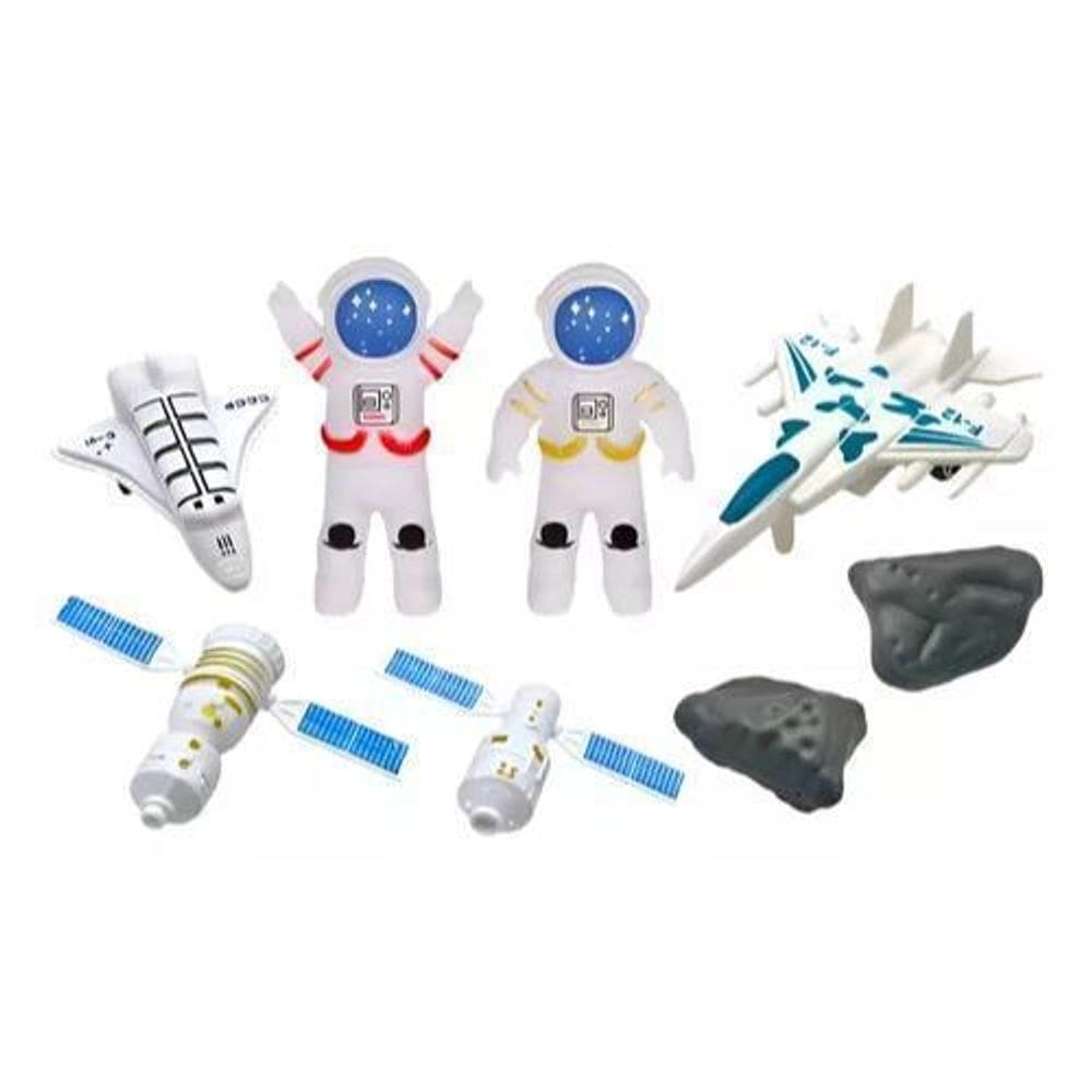 Boneco Astronauta 07 Peças Com Acessórios Espacial