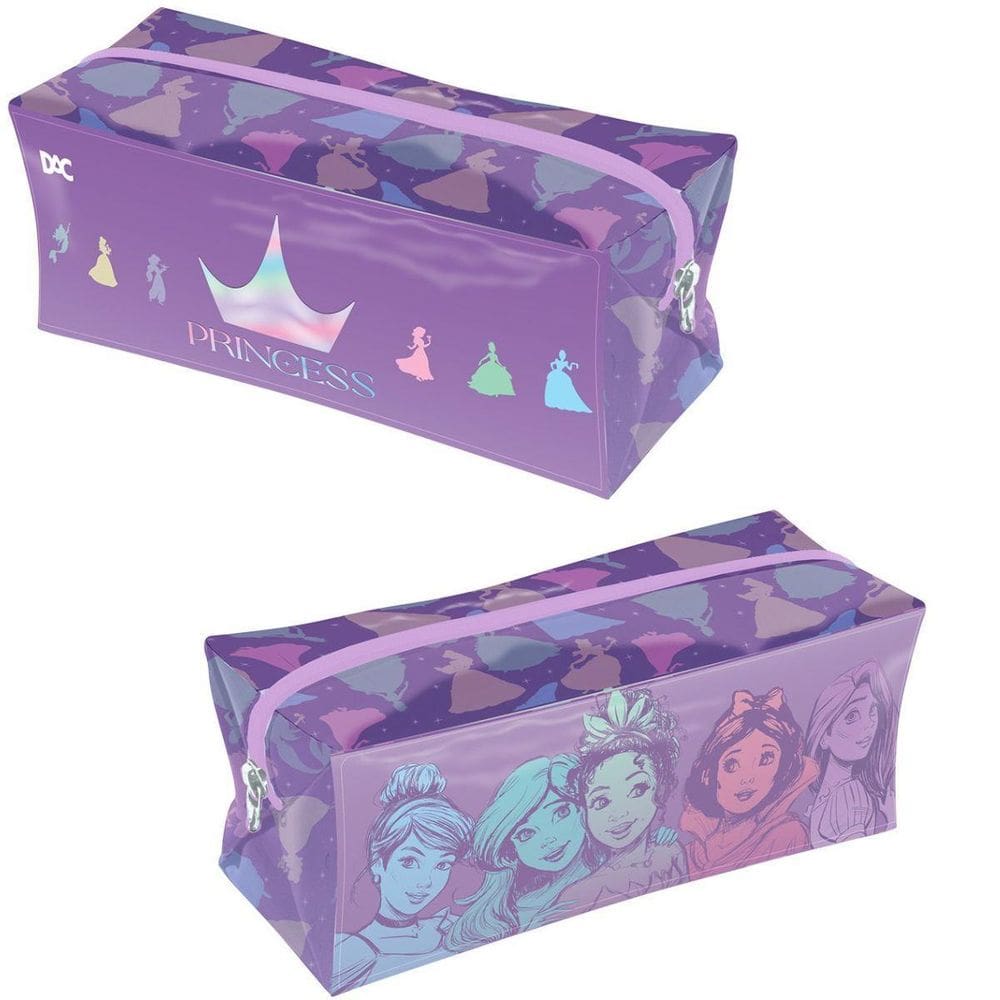 Estojo Baú G Pvc Cristal Princesas Disney - 5174 - Dac
