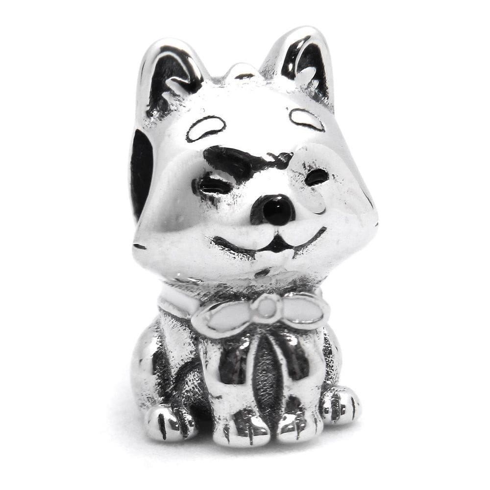 Berloque Charm Akita Inu Dog Prata 925 - Japão - 15x10mm