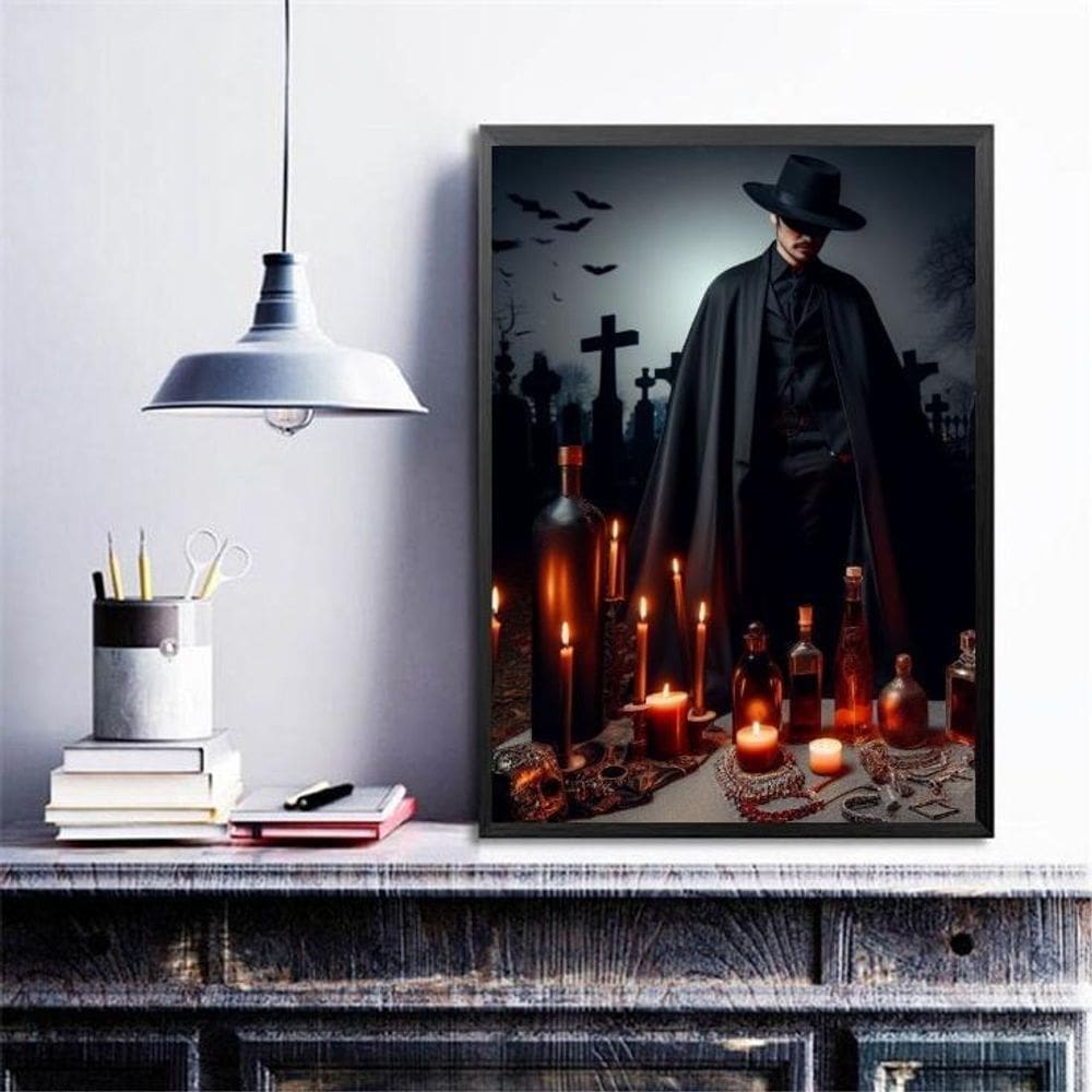 Quadro Decorativo Exú Tiriri 24X18Cm - Com Vidro