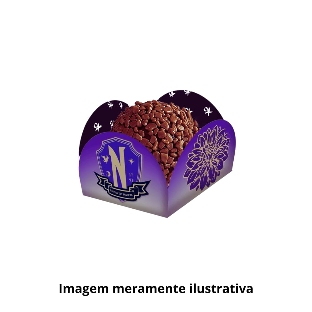 Porta Forminha 4 Pétalas Wandinha c/40 unidades Festcolor.