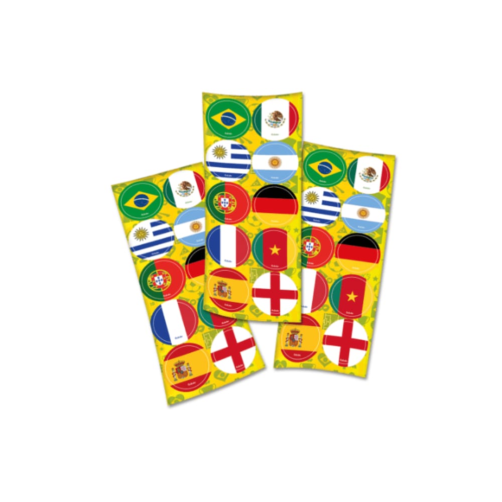 Adesivo Descorativo Nações Copa do Mundo c/ 30 unidades Festcolor