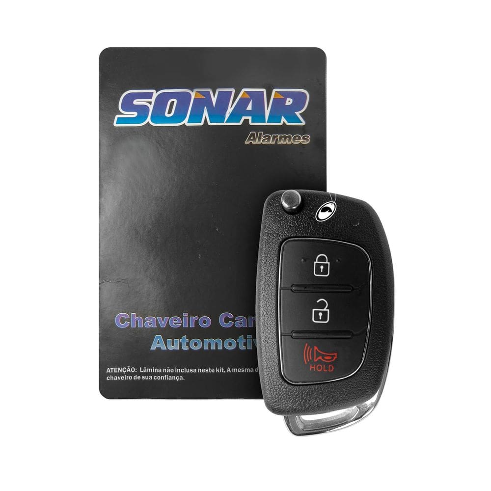 Chave Canivete HB Sonar LED Vermelho Controle 2 Botões