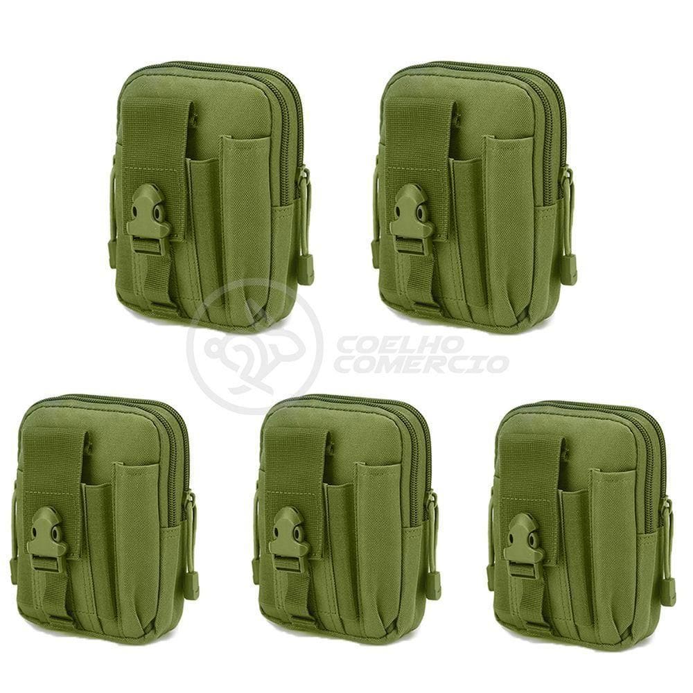 Kit 5 Bolsas Verde Militar Kits De Sobrevivência E Atividades De Camping verde