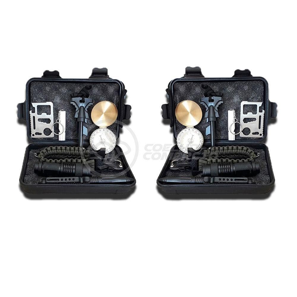 2 Kits De Sobrevivência Brillante Torcia Led Tz-1 preto