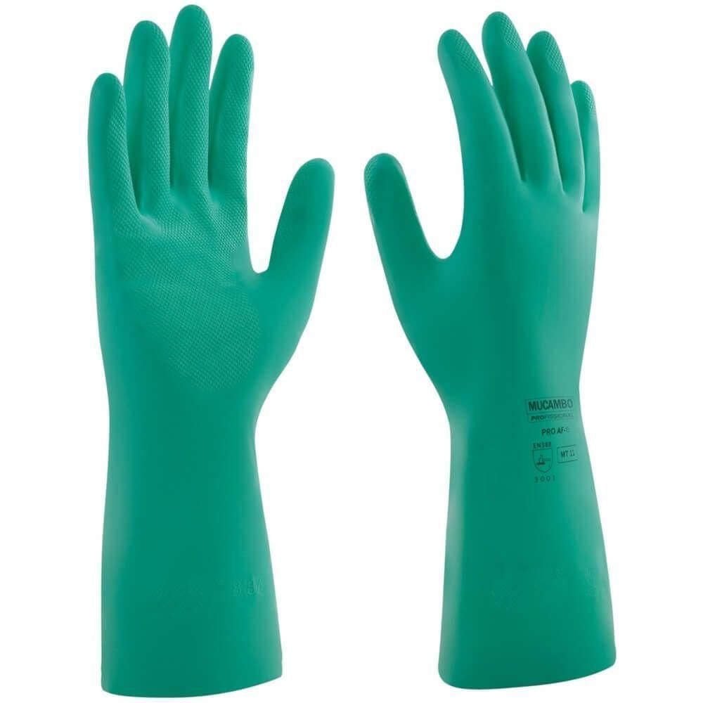 Luva Nitrílica Flocada Anti-derrapante Nitrilsafe Pro Af-15 Tamanho M - Pa48550-8 - Mucambo