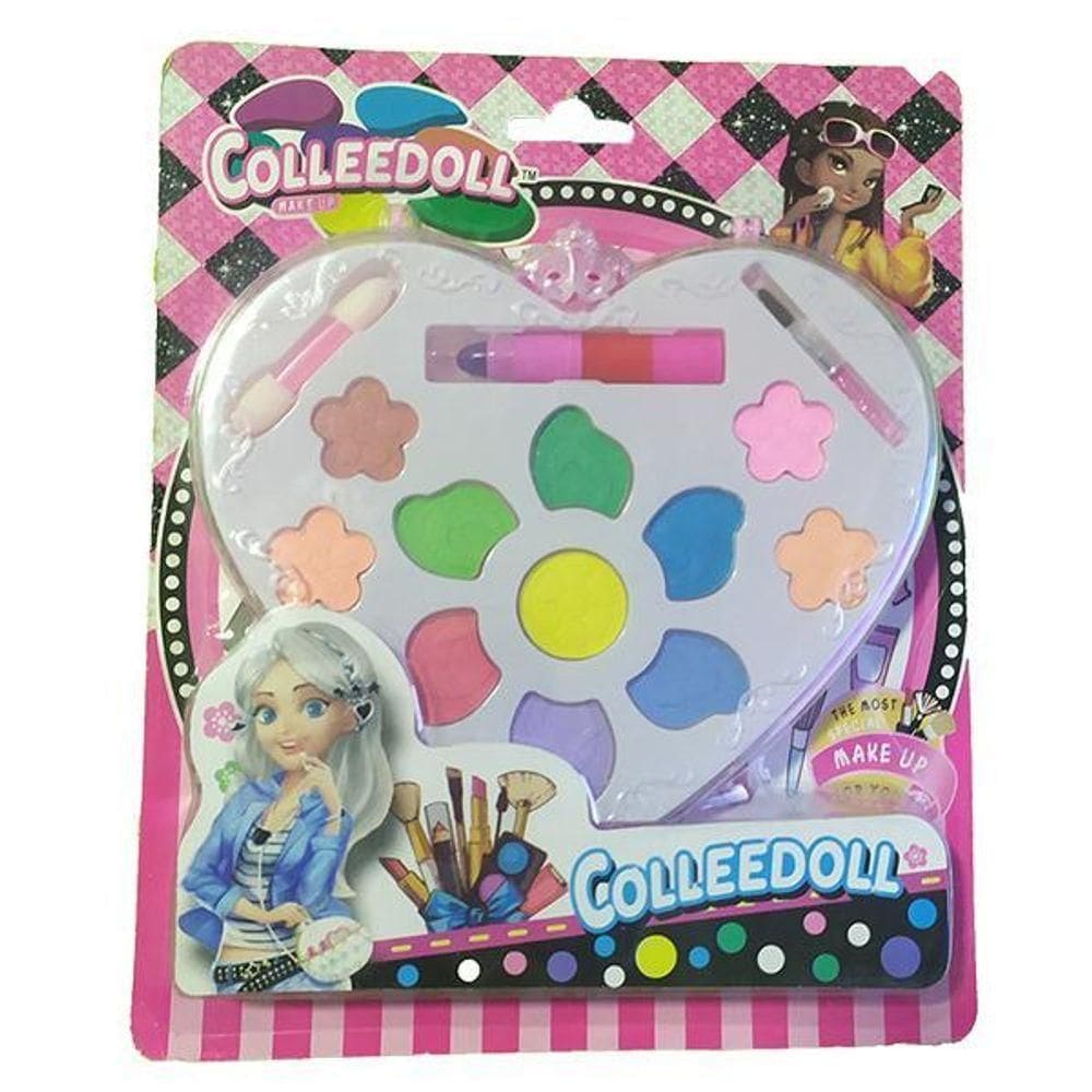 Estojo Maquiagem Infantil Crianças Coração Paleta 11 Nº1