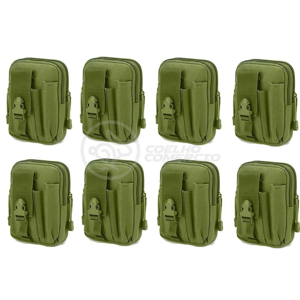 Kit 8 Bolsas Verde Militar Kits De Sobrevivência E Atividades De Camping verde