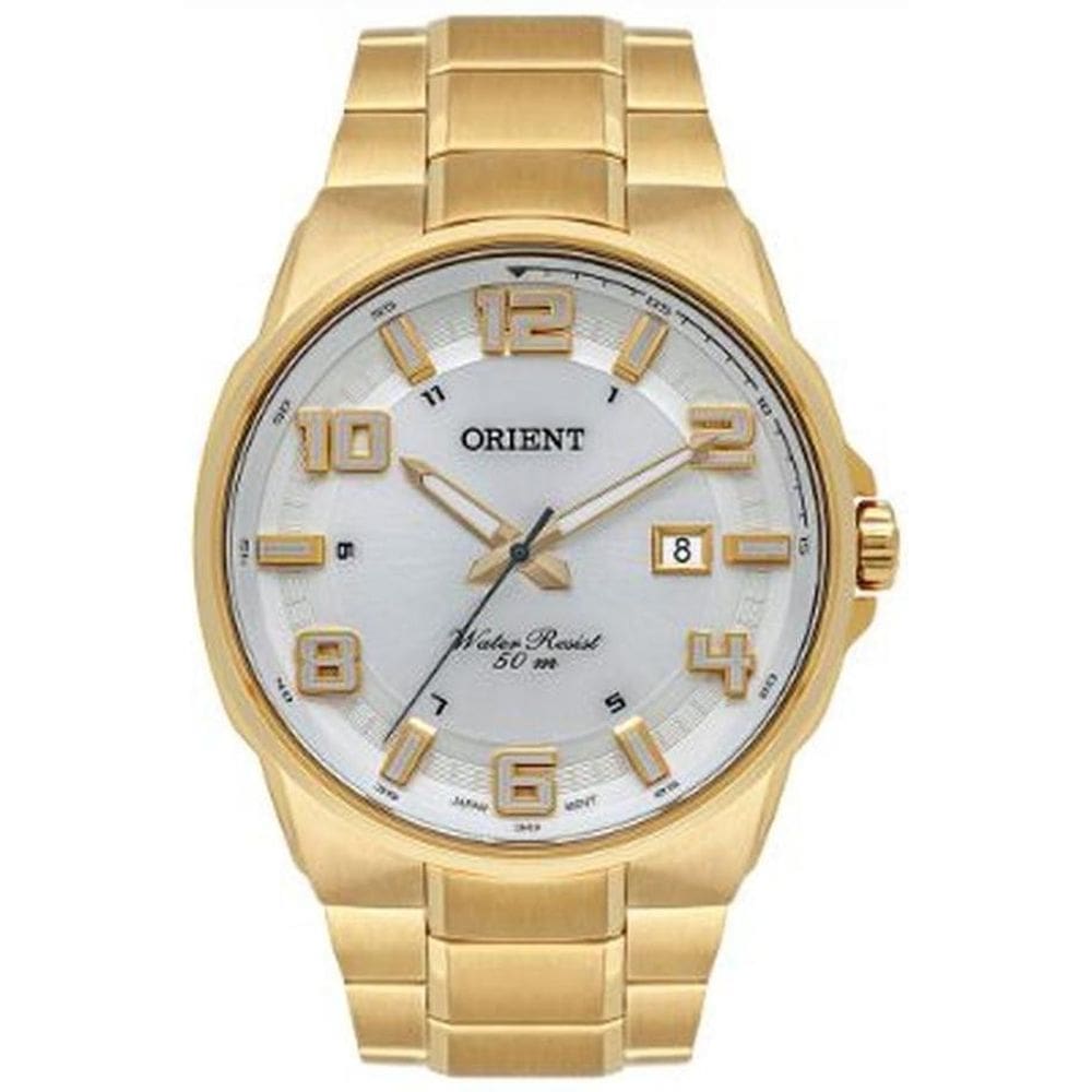 Relógio Orient Masculino Dourado 45mm Analógico Quartz