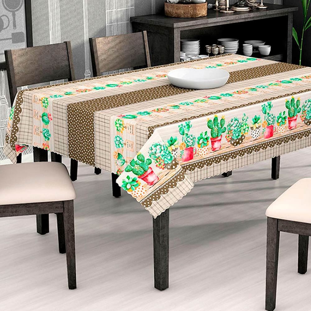 Toalha de Mesa Salehtex Térmica Cactus 1,38m x 1,38m