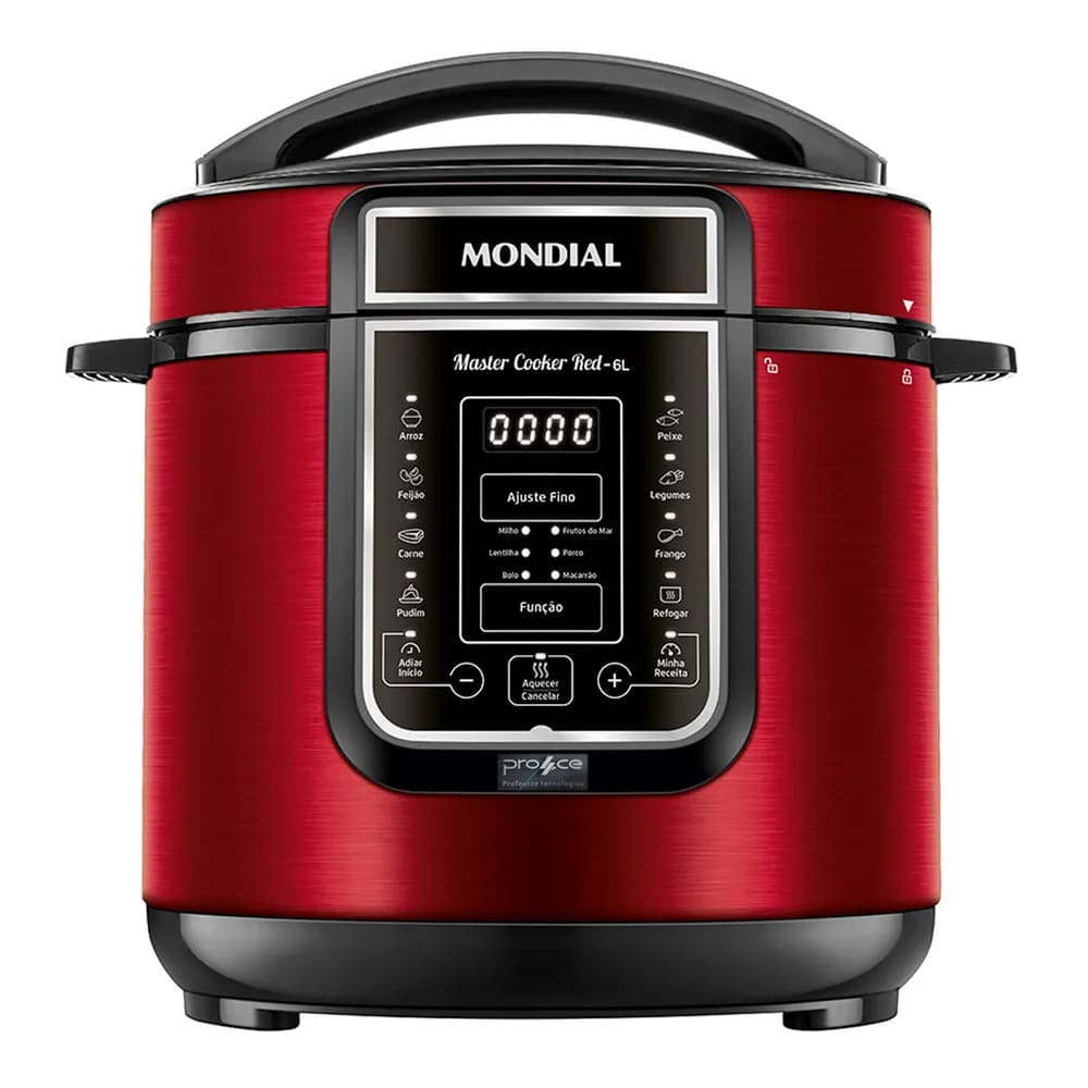 Panela de Pressão Elétrica Mondial PE-60-6L-RI Vermelha