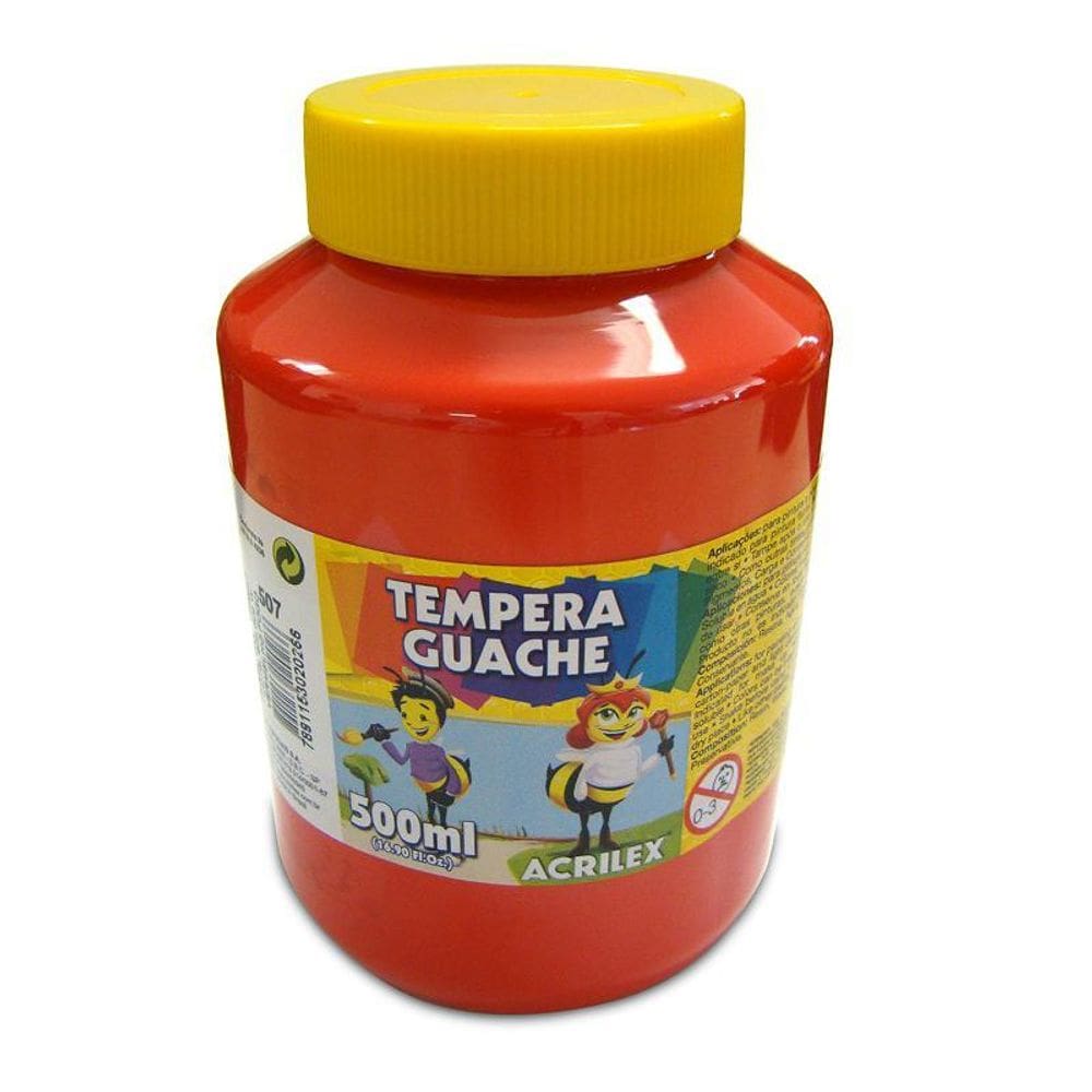 Tinta guache Vermelho 500ml 507 Acrilex
