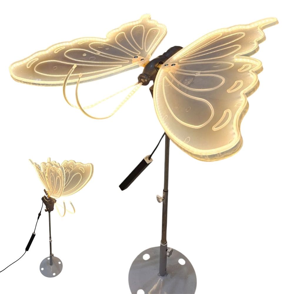 Borboleta LED com Movimento Bate Asa Natal Festa Casamento Decoraçao Evento Enfeite Elegante Sofisticado