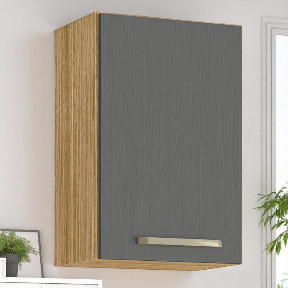 Armário 1 porta 400 Lapis Freijó Gris