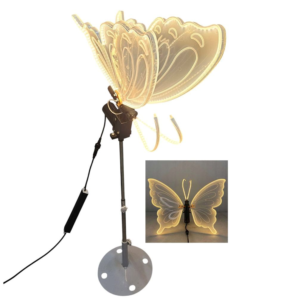 Borboleta LED Movimento Bate Asa Decoraçao Natal Festa Casamento Evento Enfeite Sofisticado Elegante