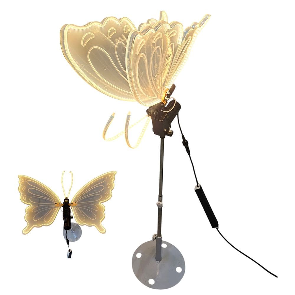Borboleta LED Movimento Bate Asa Natal Decoraçao Festa Casamento Evento Enfeite Sofisticado Elegante Moderno