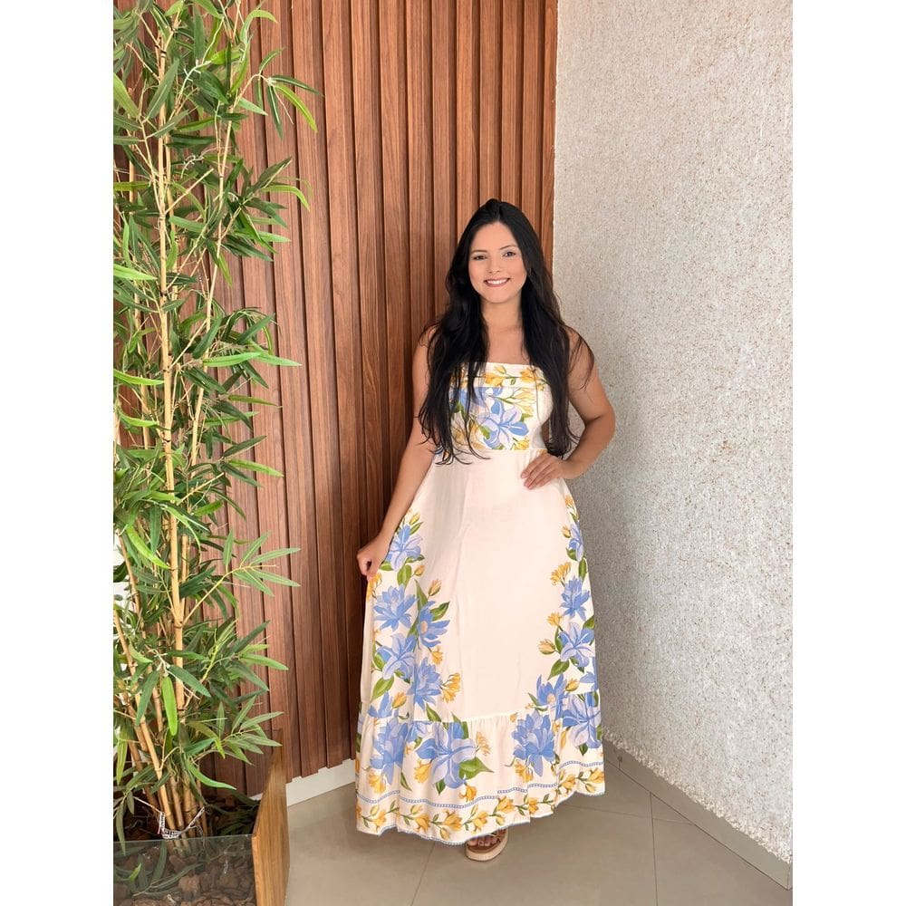 Vestido Tomara que Caia Estampado Com Lastex Costa