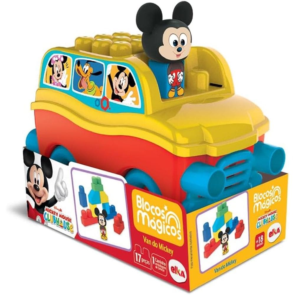 Brinquedo Blocos Magicos Disney Van Do Mickey - Elka 1321