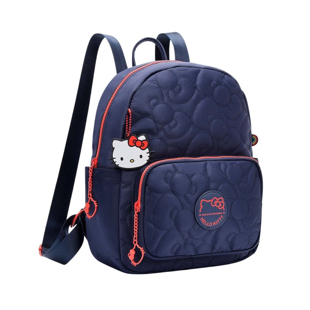 Bolsa Mochila Grande Hello Kitty Juvenil Feminina Casual