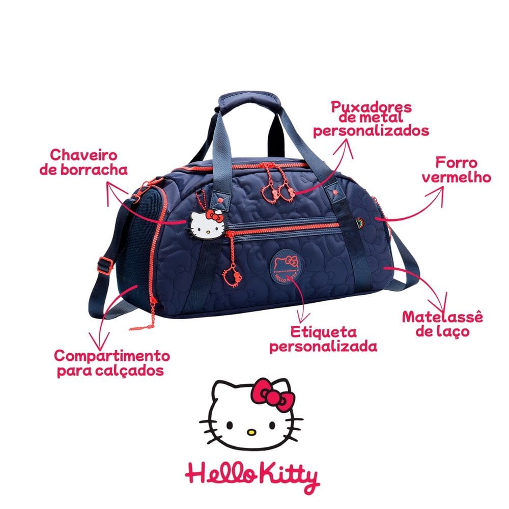 Bolsa Sacola Meia Viagem Hello Kitty | Casas Bahia