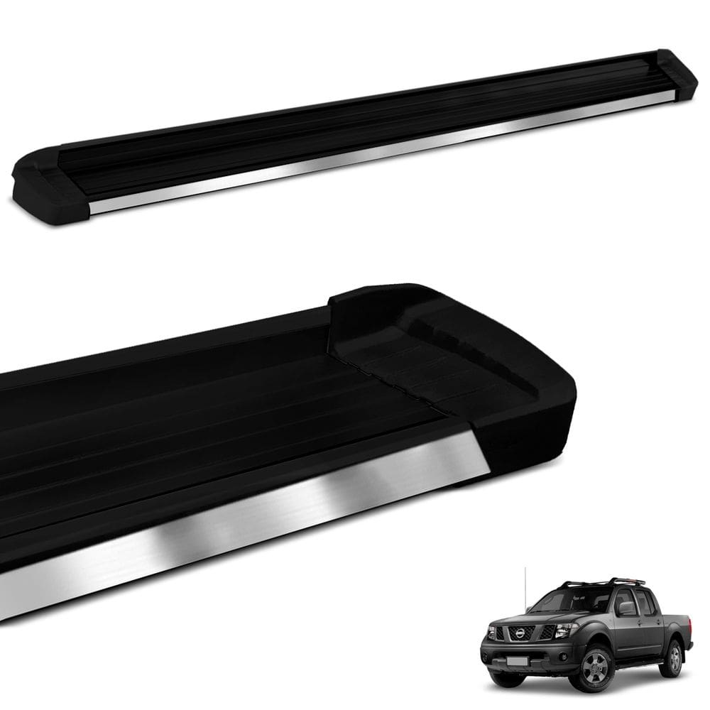 Estribo Lateral Frontier 2008 a 2016 G3 Aluminio Preto Frent