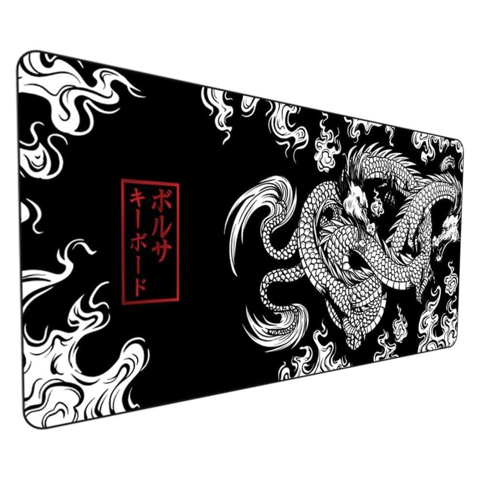Mouse Pad Grande 90x40cm Dragão Chinês Antiderrapante Preto