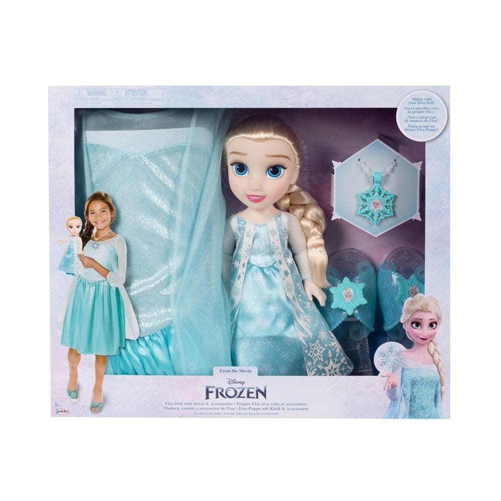 Boneca Disney Frozen Elsa Kit Com Fantasia Sapatos e Acessorios Multikids - BR2330