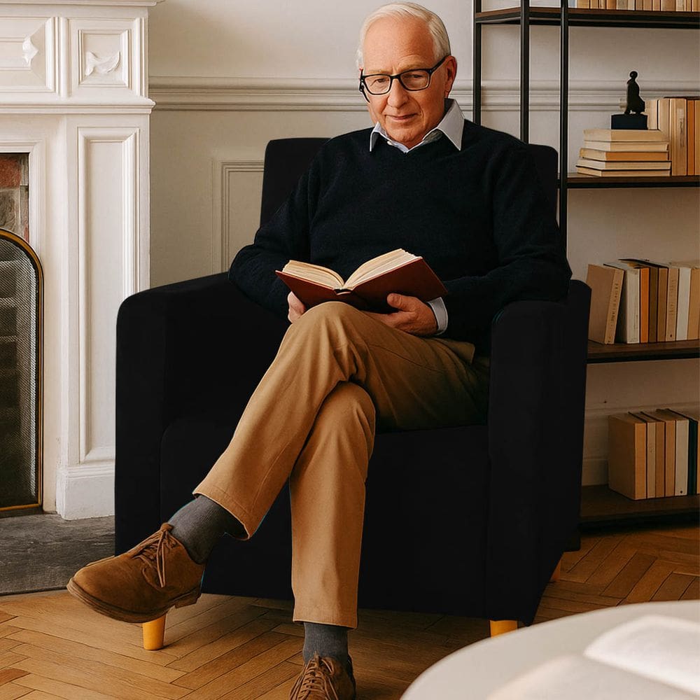 Poltrona Decorativa Sala Ou Escritorio Estela Preto