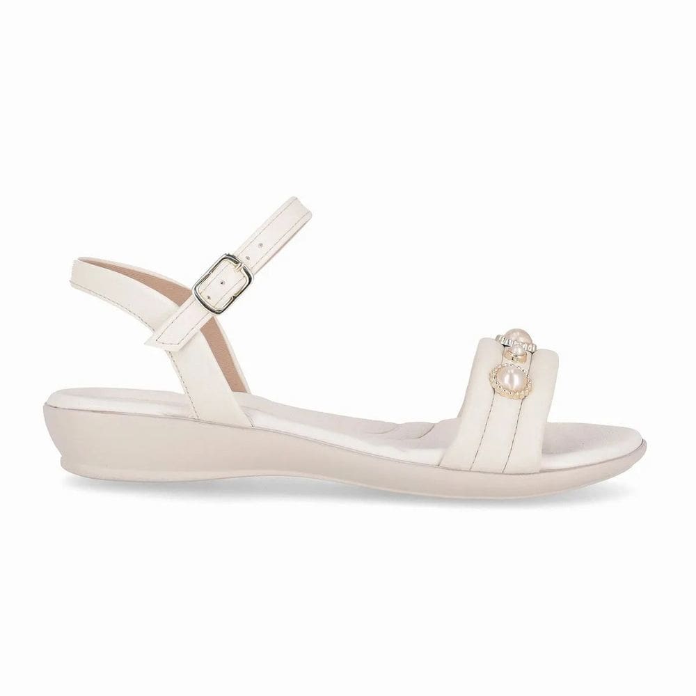 Sandália Feminina Confort Piccadilly Perola Delicada 500403