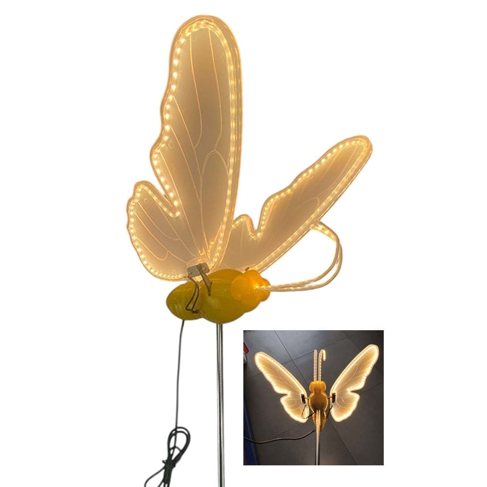 Borboleta LED Movimento Asa Decoraçao Natal Festa Aniversario Casamento Evento Jardim Gramado Quintal Decoraçao