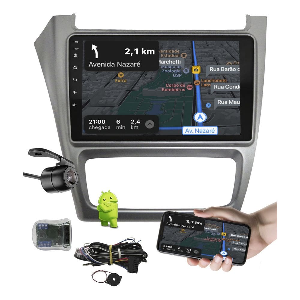 Multimídia Android 9 Fox Space Fox Crossfox 2014 A 2020 Comando Volante Android Auto Carplay + Câmera Ré