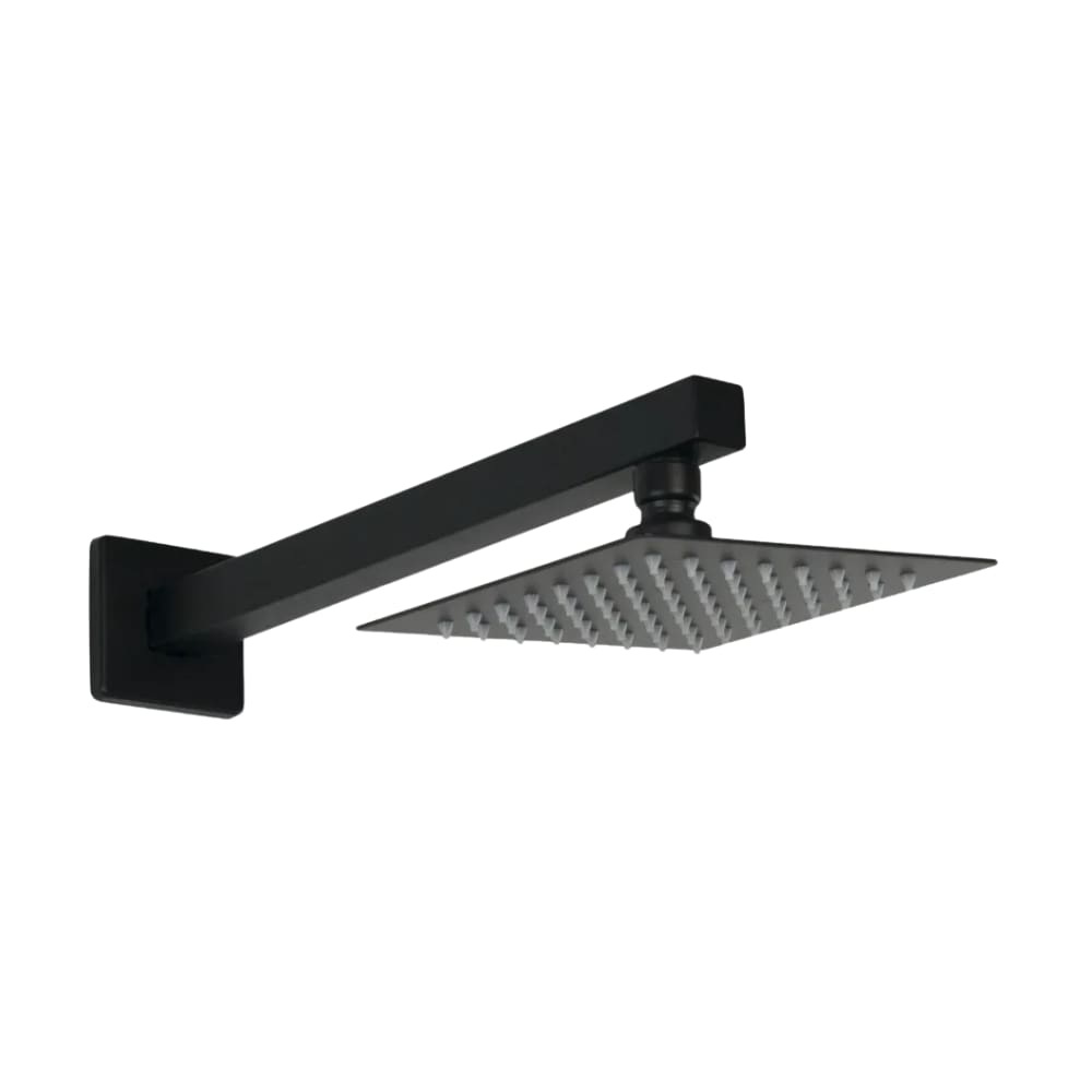 Chuveiro Ducha Quadrado Black 15x15cm Braço 30cm Maxforte