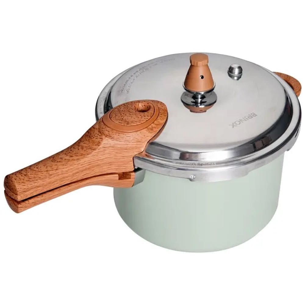 Panela de Pressão Brinox 4,2L Fechamento Externo Pistache Ceramic Life Pressure - Indução