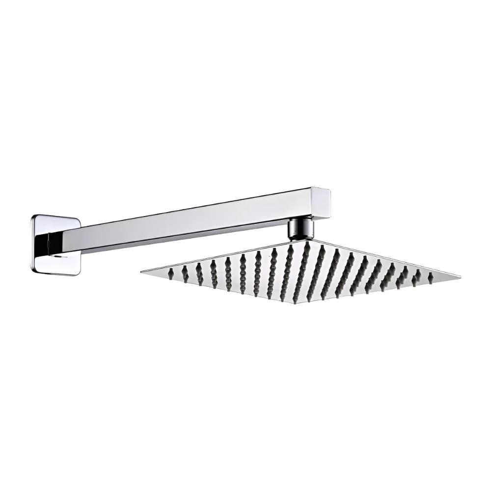 Chuveiro Ducha Quadrado Inox 20x20cm Braço 40cm Maxforte