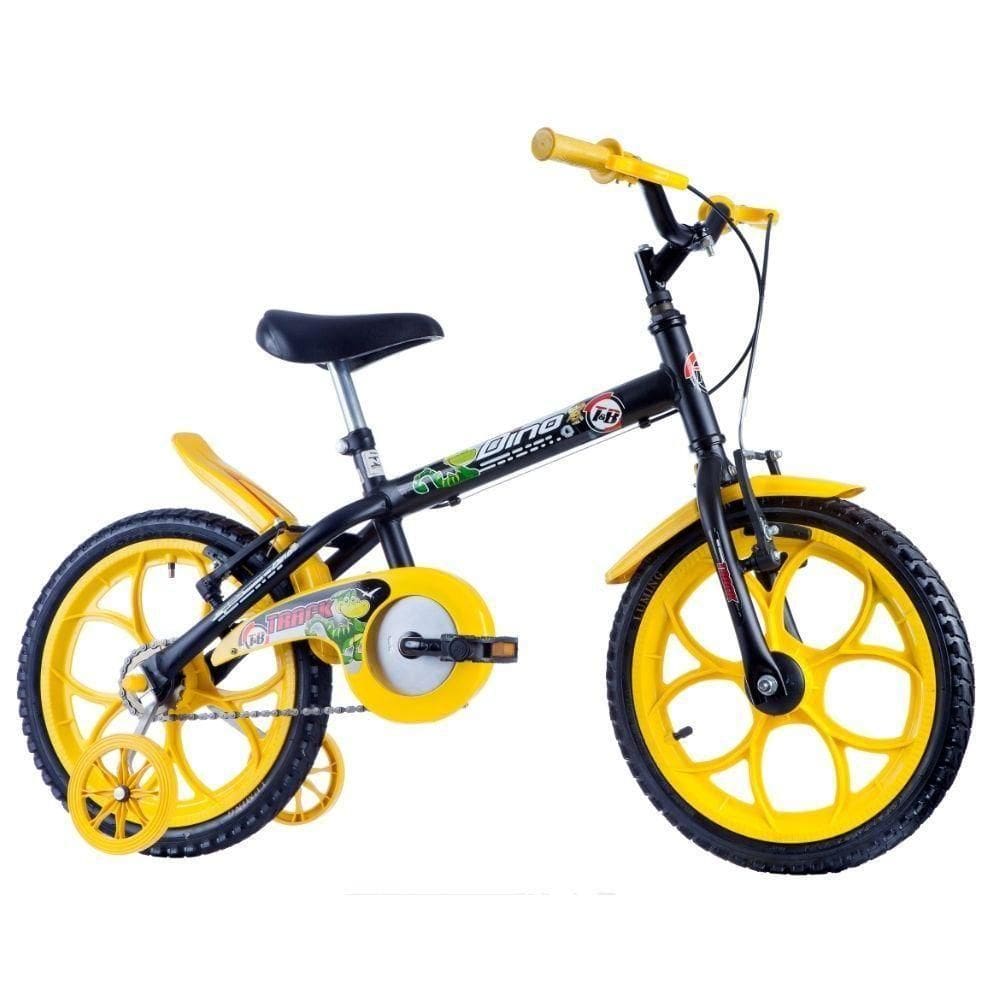Bicicleta Infantil Track E Bikes Dino Aro 16 Freio V-brake Preto-amarelo